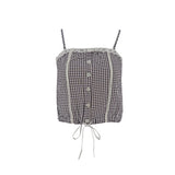 Blusa Madden Girl Tiros Cuadros para Damas