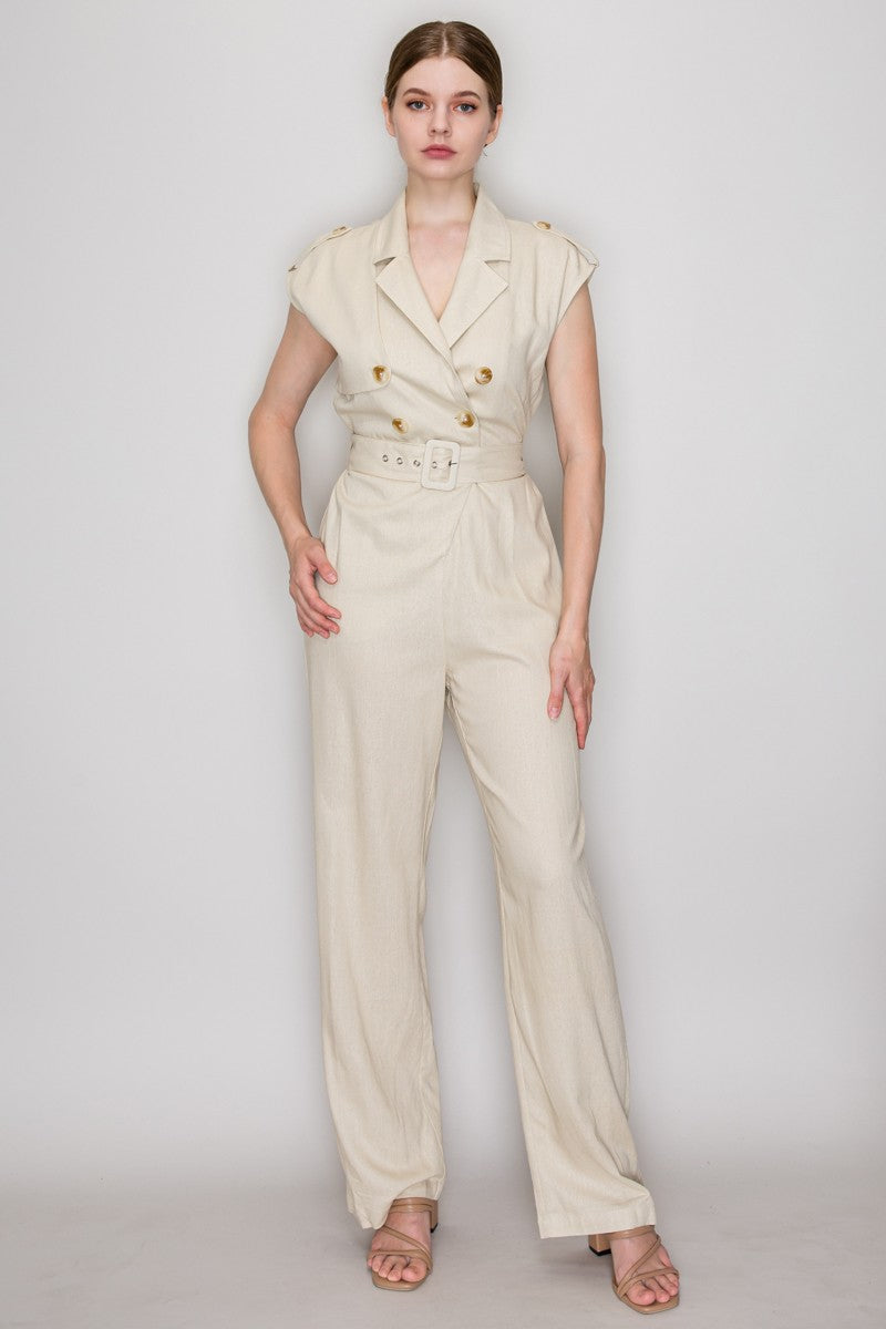 Enterizo Haute Monde Mangas Cortas Liso para Damas