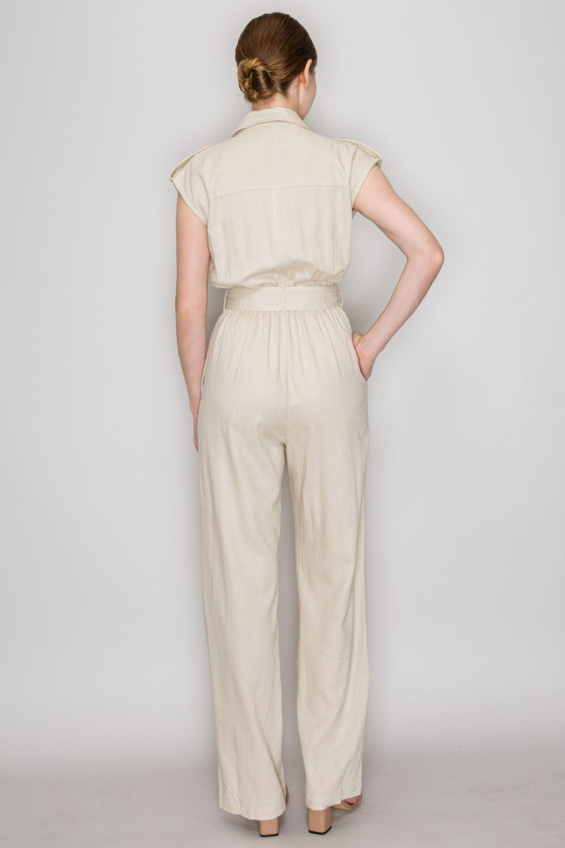 Enterizo Haute Monde Mangas Cortas Liso para Damas