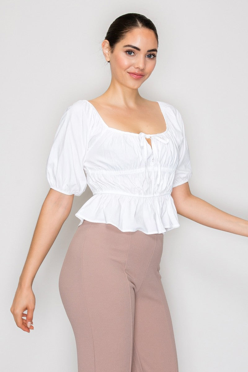 Blusa Haute Monde Mangas Cortas Lisa para Damas