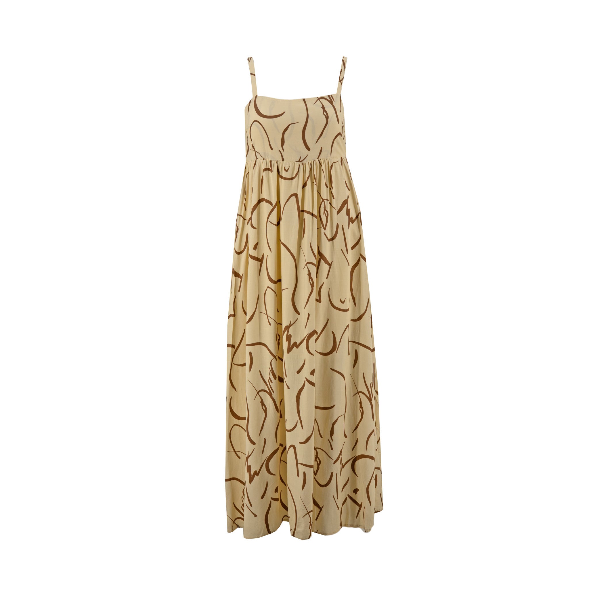 Vestido Millibon sin Mangas Estampado para Damas