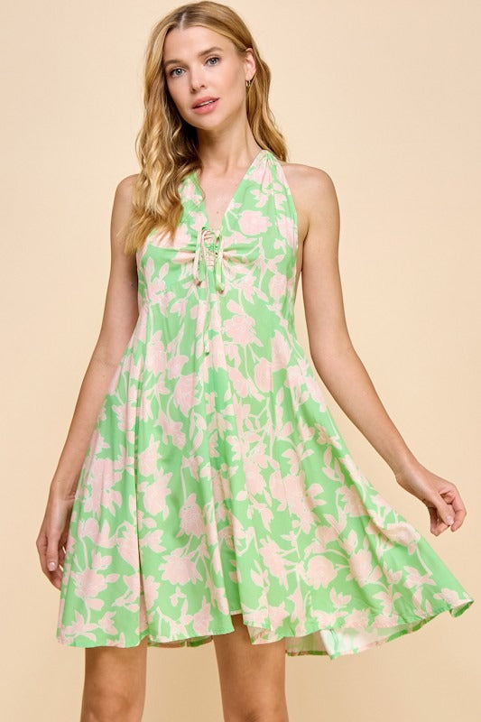 Vestido Millibon sin Mangas Estampado para Damas
