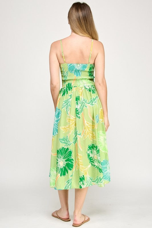 Vestido Millibon sin Mangas Estampado para Damas