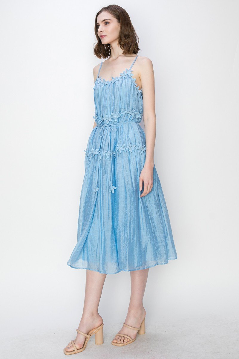 Vestido Ina Liso Encaje Para Damas