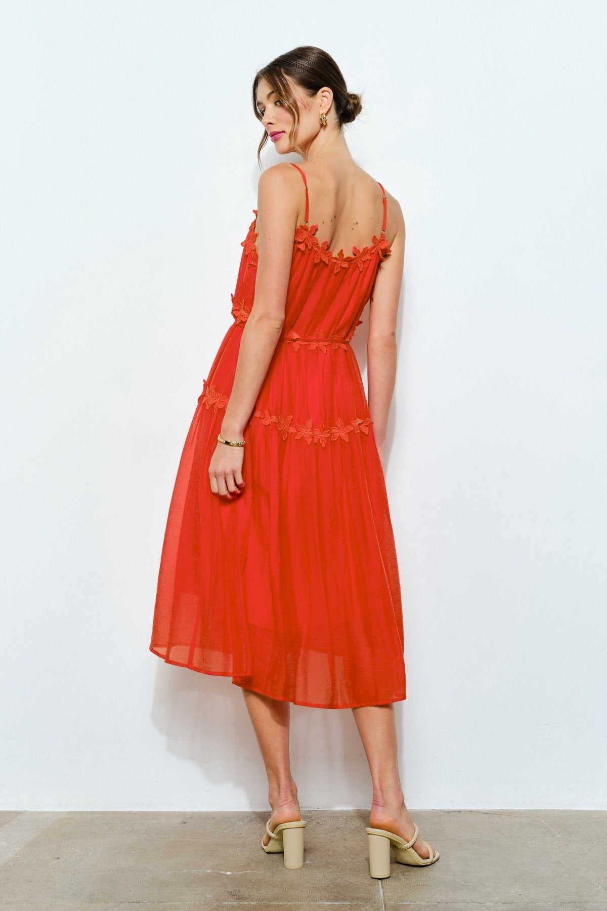 Vestido Ina Liso Encaje Para Damas