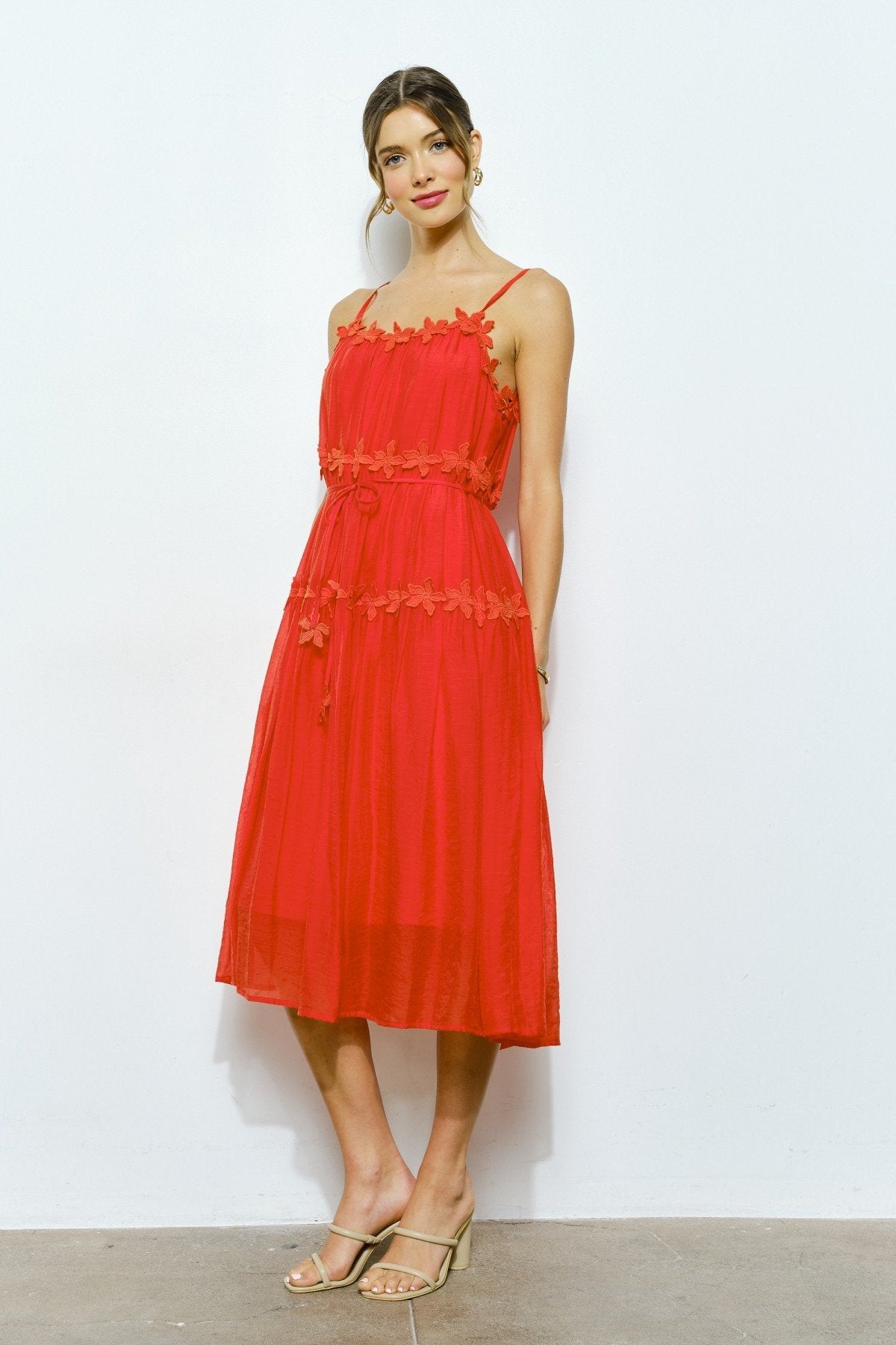 Vestido Ina Liso Encaje Para Damas