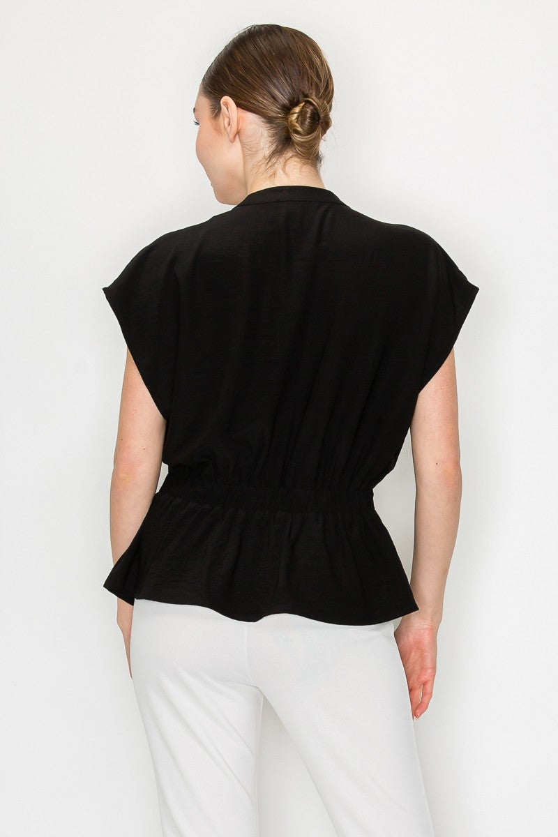 Blusa Iris Mangas Cortas Liso para Damas