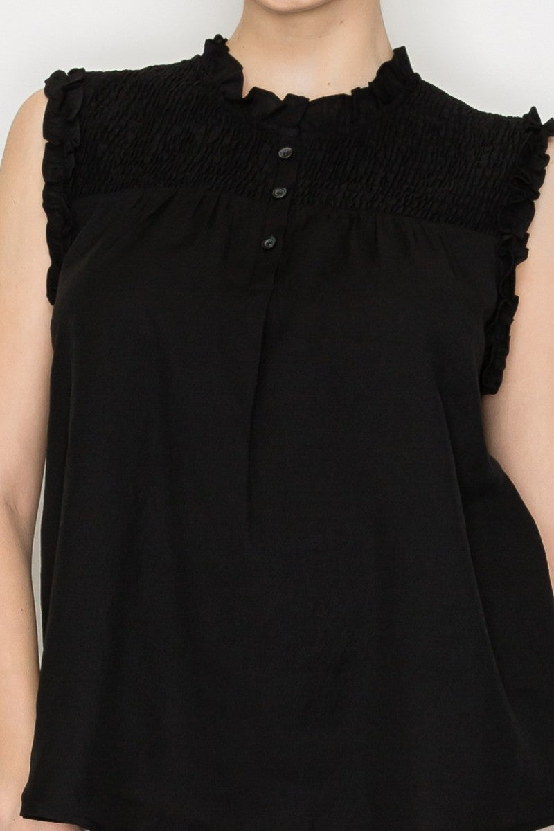 Blusa Iris sin Mangas Liso para Damas