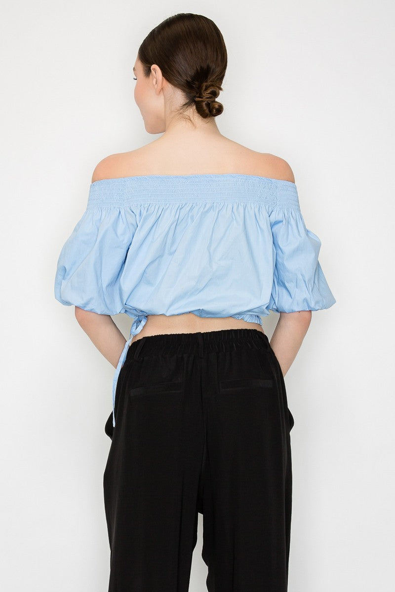 Blusa Iris Mangas Cortas Liso para Damas