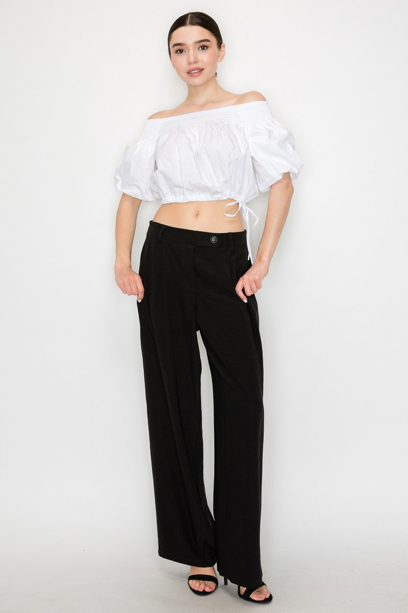 Blusa Iris Mangas Cortas Liso para Damas