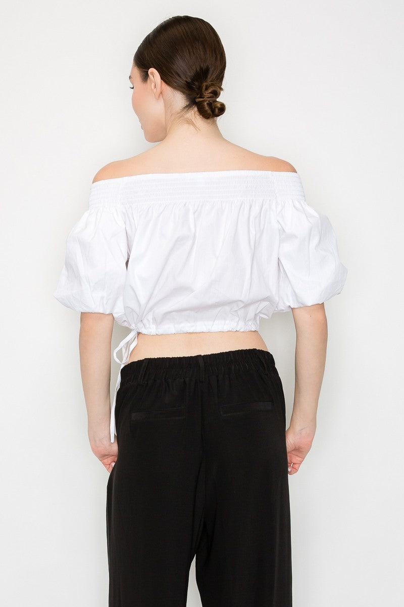 Blusa Iris Mangas Cortas Liso para Damas