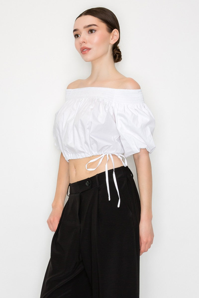 Blusa Iris Mangas Cortas Liso para Damas