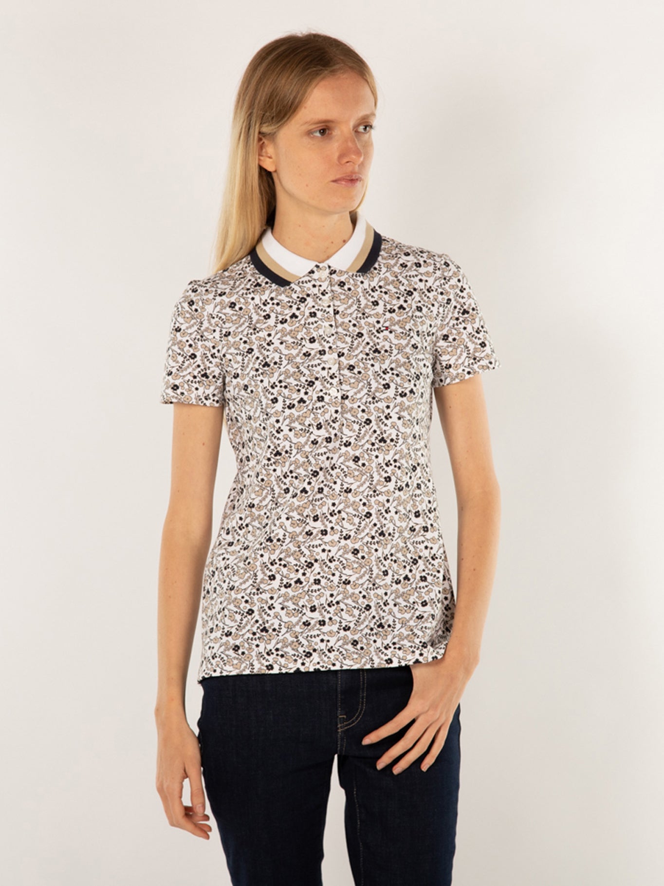 Poloshirt Tommy Hilfiger Mangas Cortas Estampada Para Damas by Tommy Hilfiger