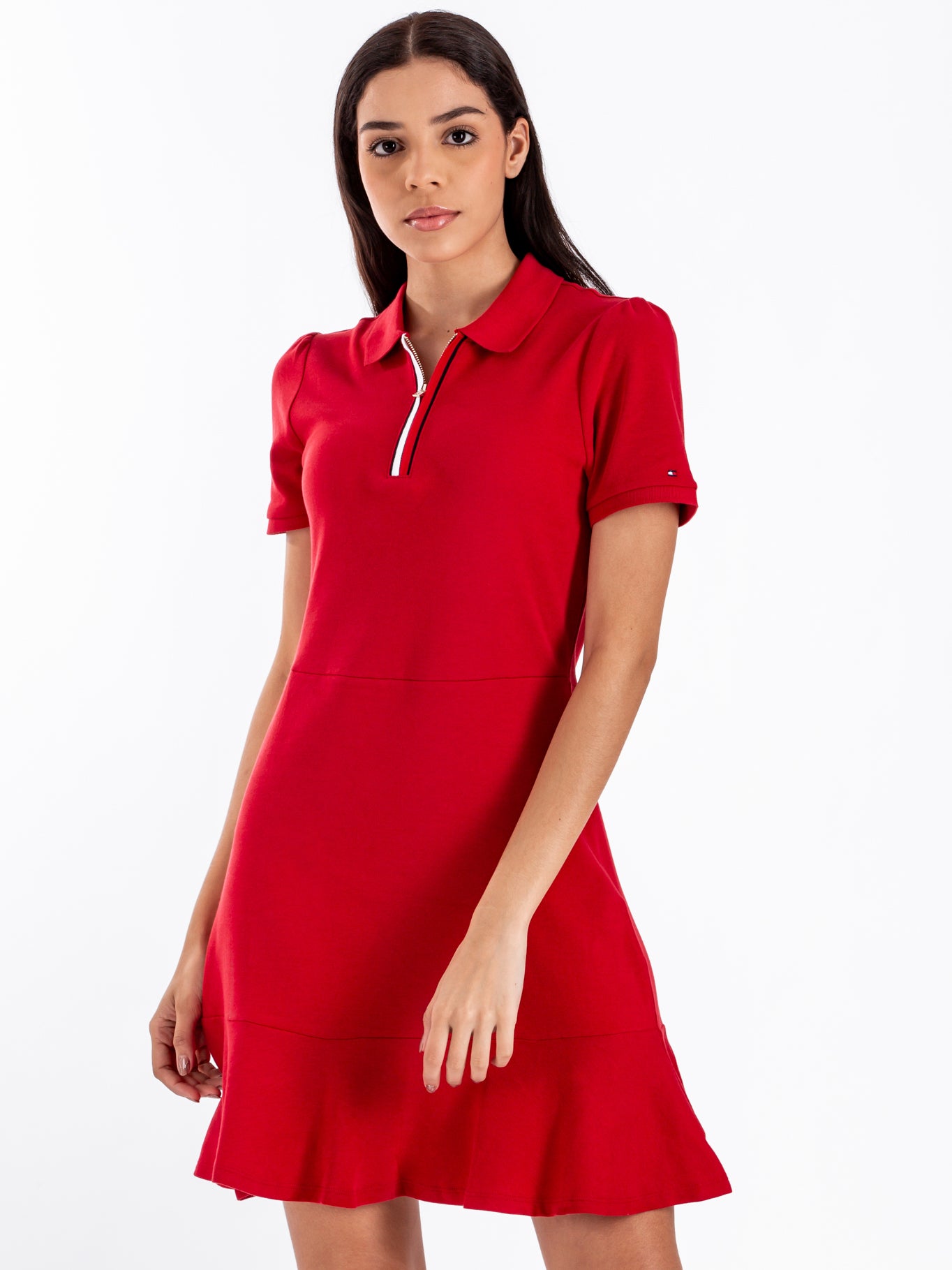 Vestido Tommy Hilfiger Mangas Cortas Liso Para Damas by Tommy Hilfiger