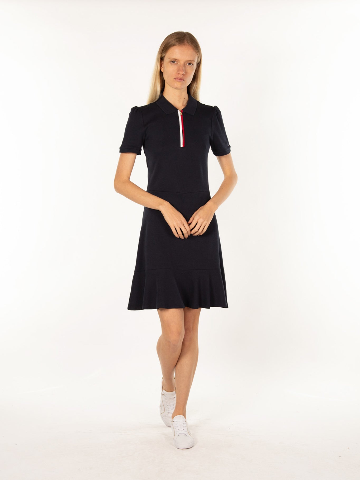 Vestido Tommy Hilfiger Mangas Cortas Liso Para Damas by Tommy Hilfiger