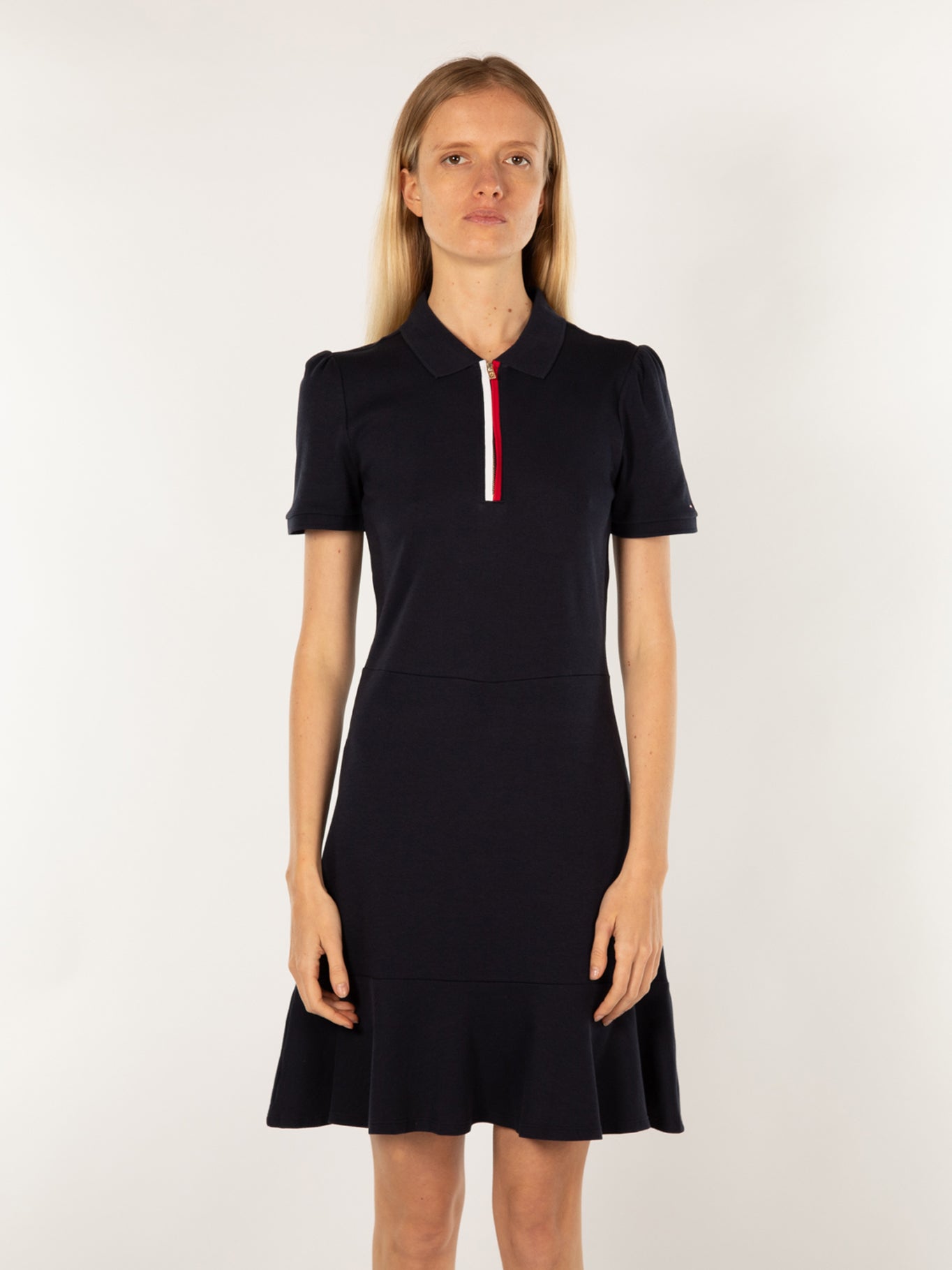 Vestido Tommy Hilfiger Mangas Cortas Liso Para Damas by Tommy Hilfiger