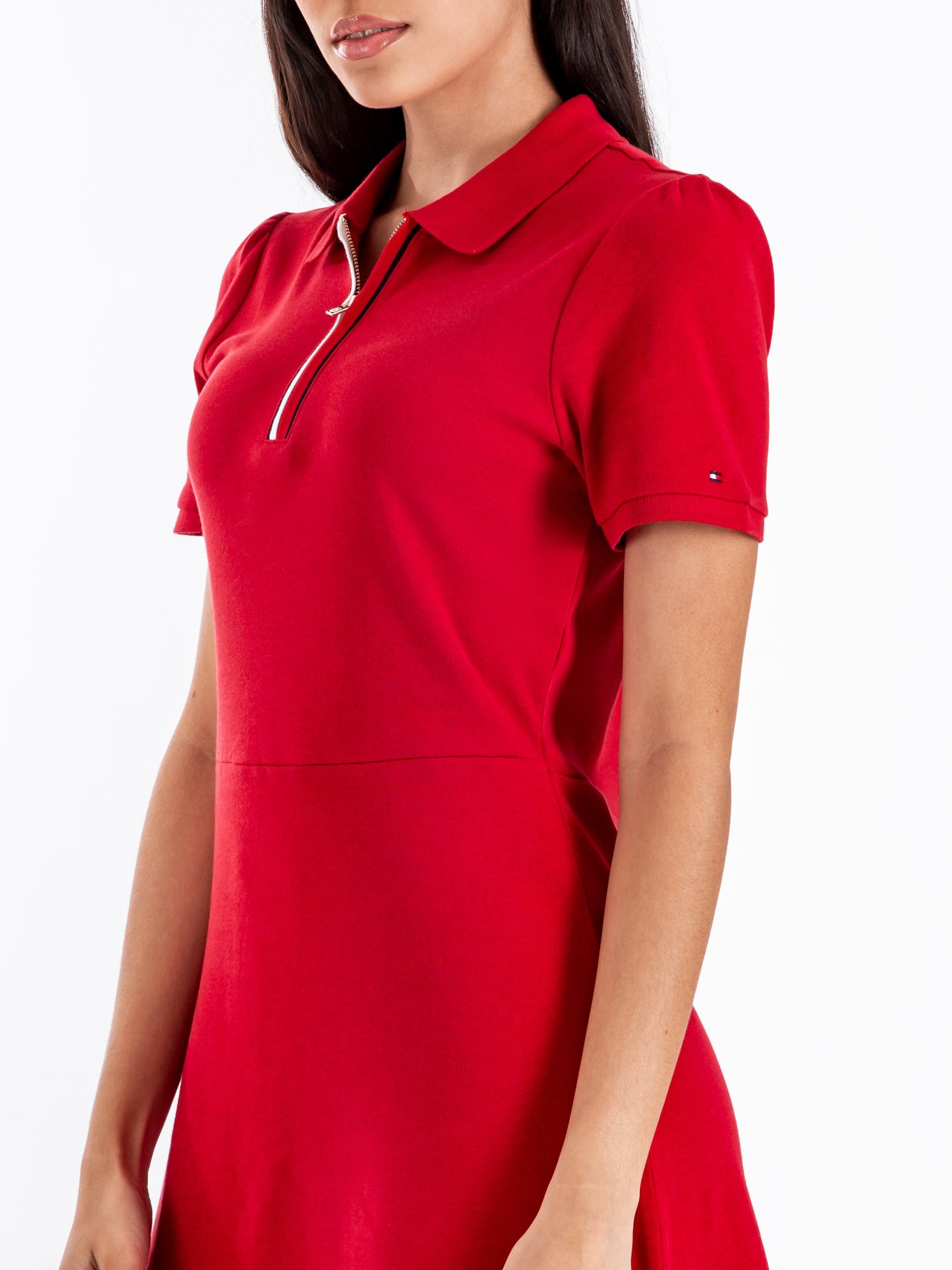 Vestido Tommy Hilfiger Mangas Cortas Liso Para Damas by Tommy Hilfiger