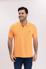 Poloshirt Nautica Mangas Cortas Liso Melon Sugar para Caballeros K17000