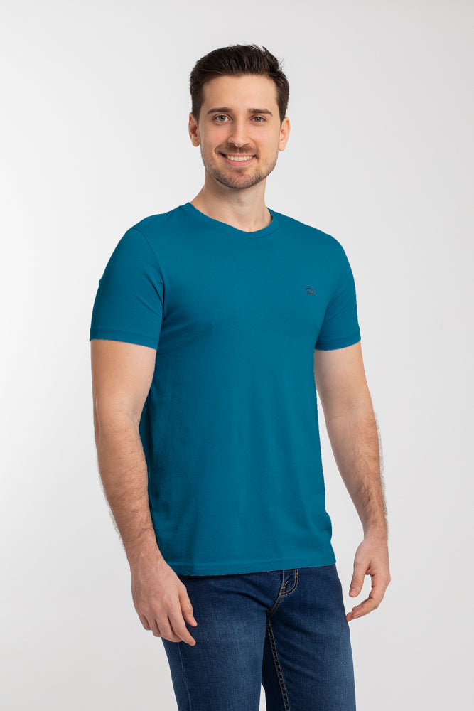 Camiseta Oscar De La Renta Mangas Cortas Lisa Para Caballeros