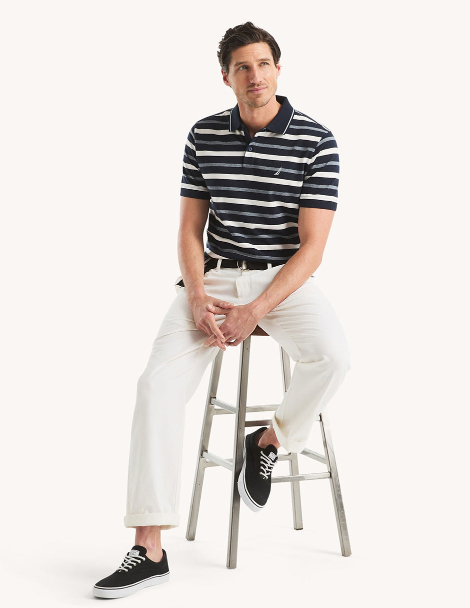 Poloshirt Nautica Mangas Cortas Rayas Para Caballeros