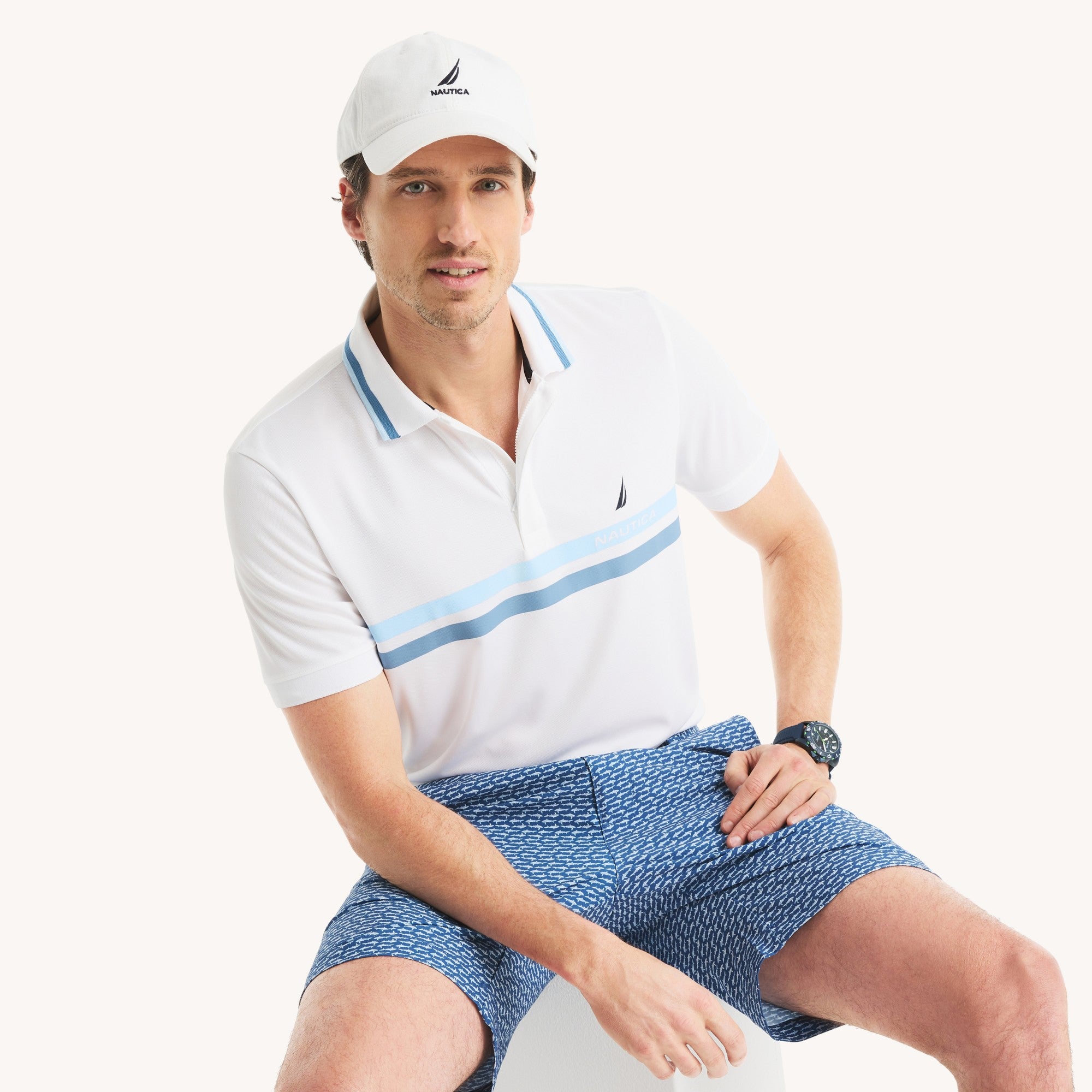 Poloshirt Nautica Mangas Cortas Rayas Para Caballeros by Nautica