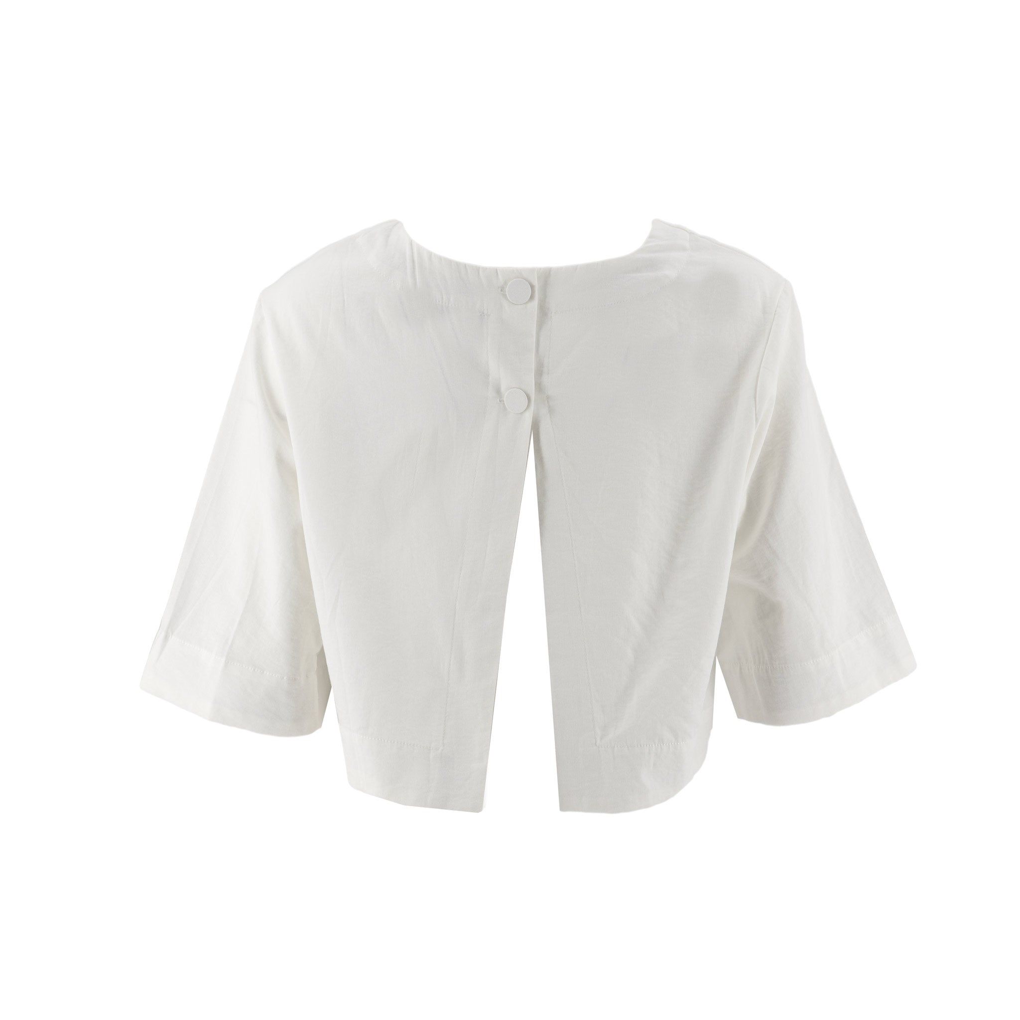 Blusa Love Poem de mangas cortas lisa corta para damas, vista adicional
