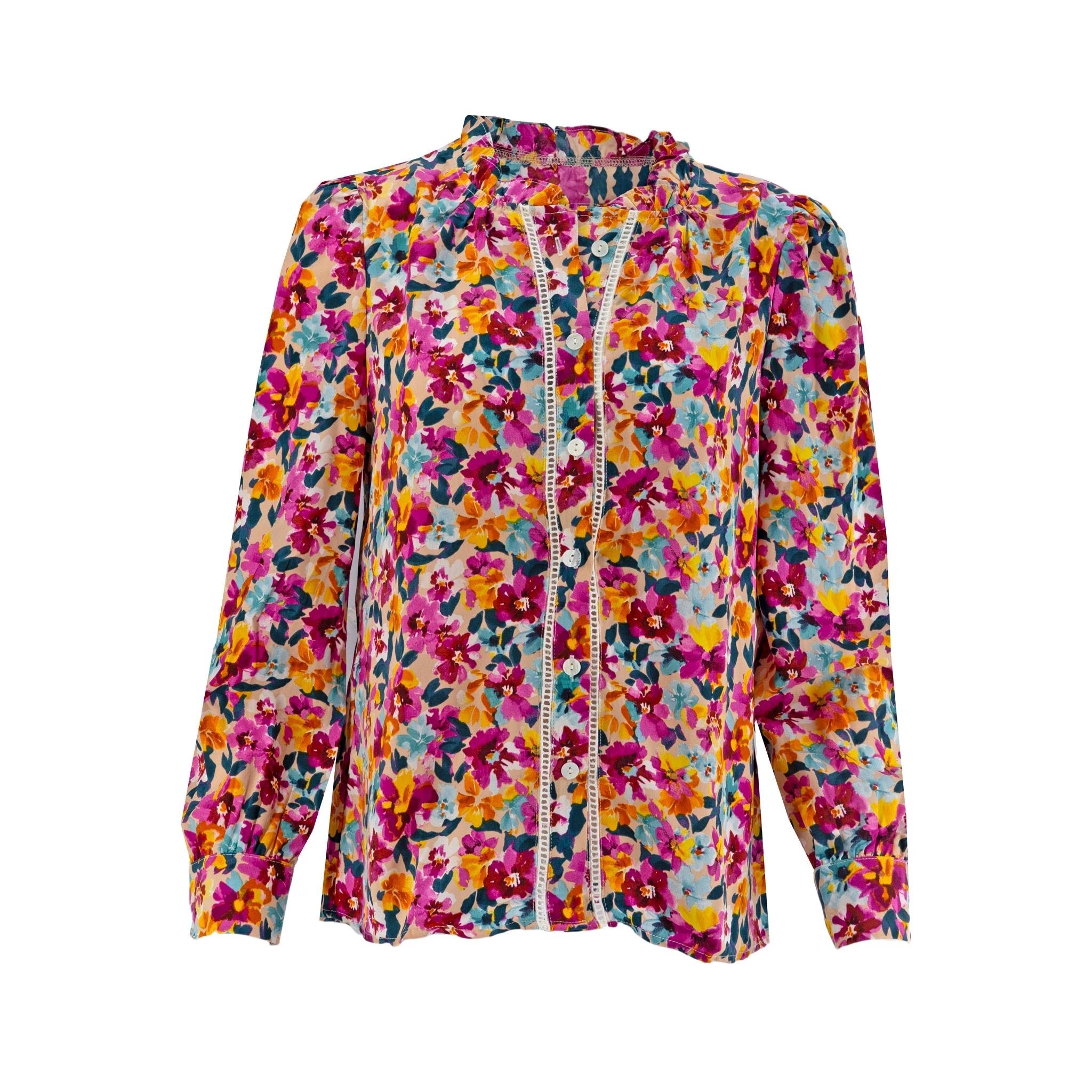 Blusa Happy Promise Mangas Largas Floral Para Damas by Happy