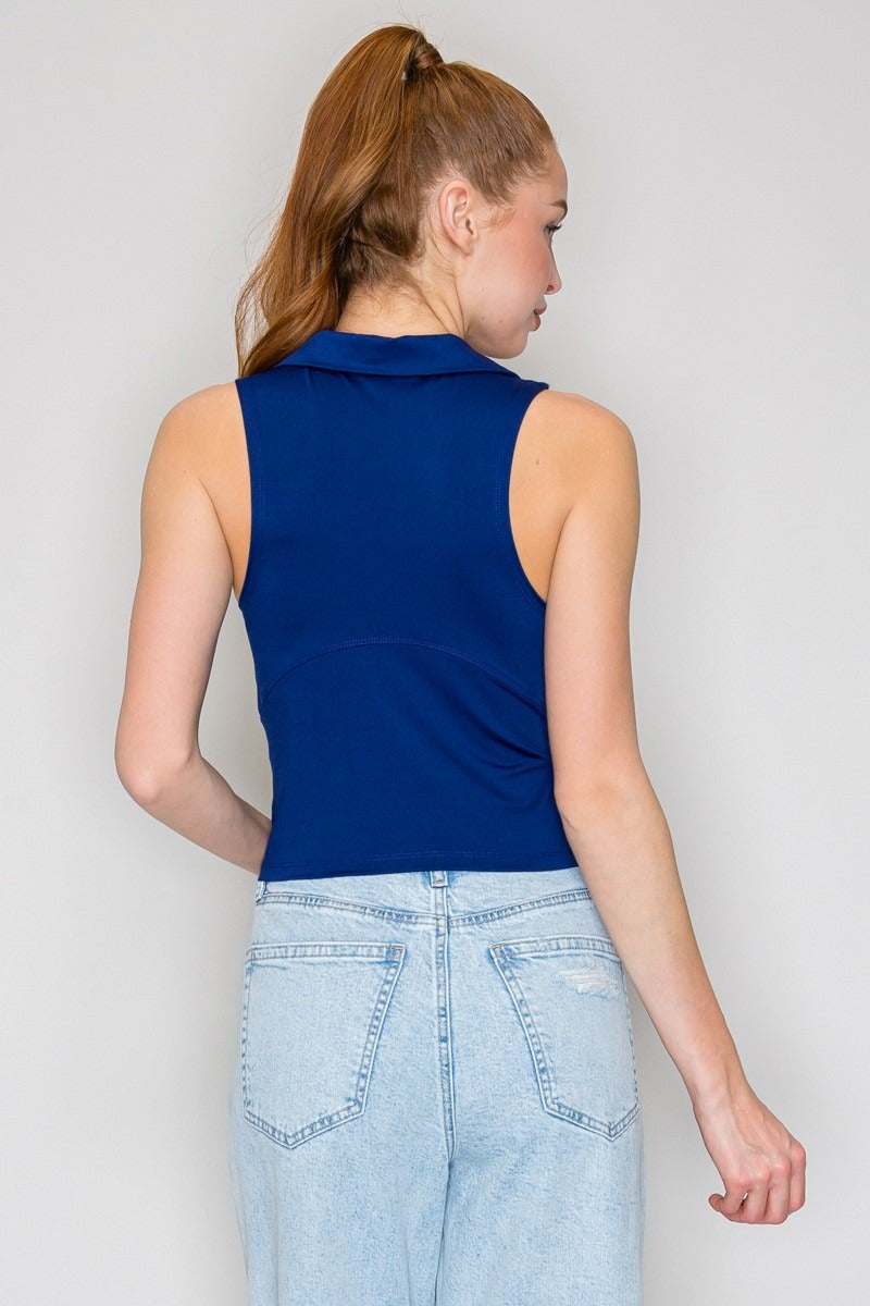 Blusa La Kottee sin Mangas Lisa para Damas – vista 3