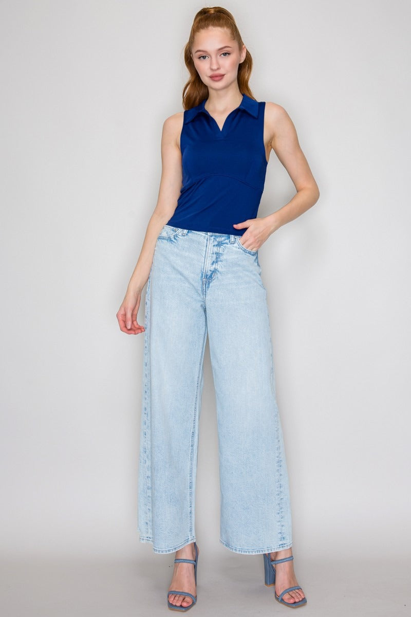 Blusa La Kottee sin Mangas Lisa para Damas – vista 4