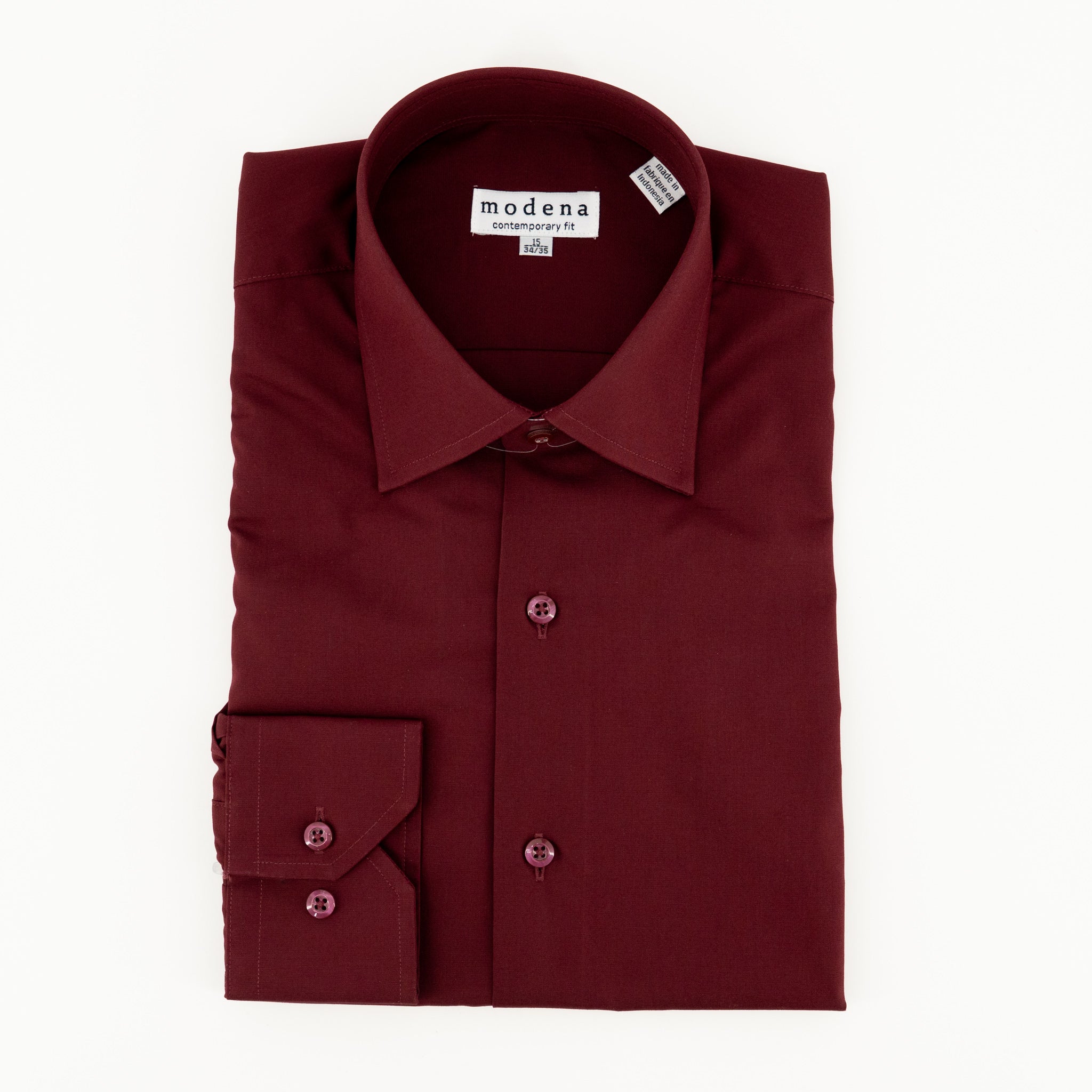 Camisa Modena Mangas Largas Lisa P/ Caballeros M300CL0R