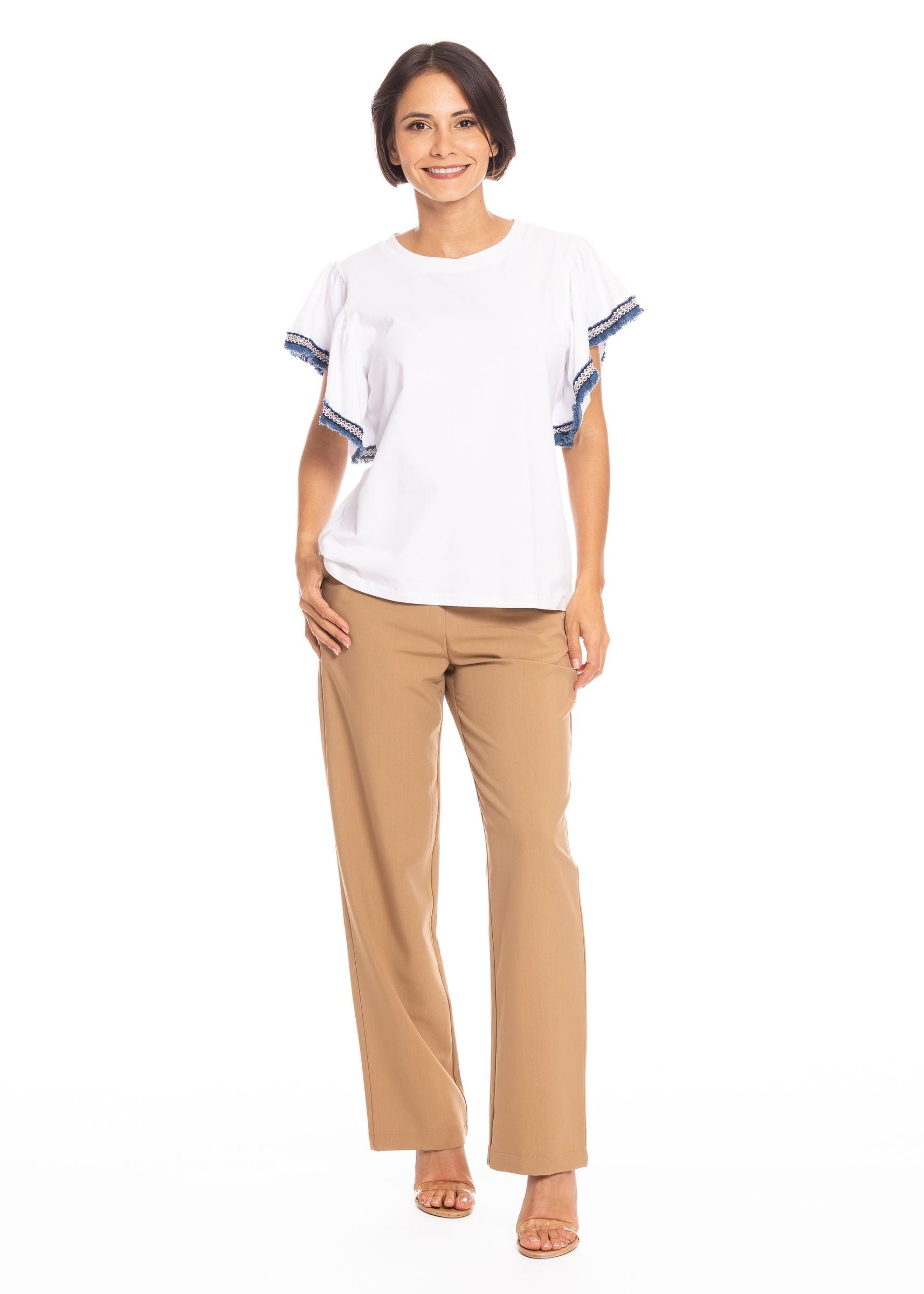 Blusa Essencia Mangas Cortas Lisa para Damas