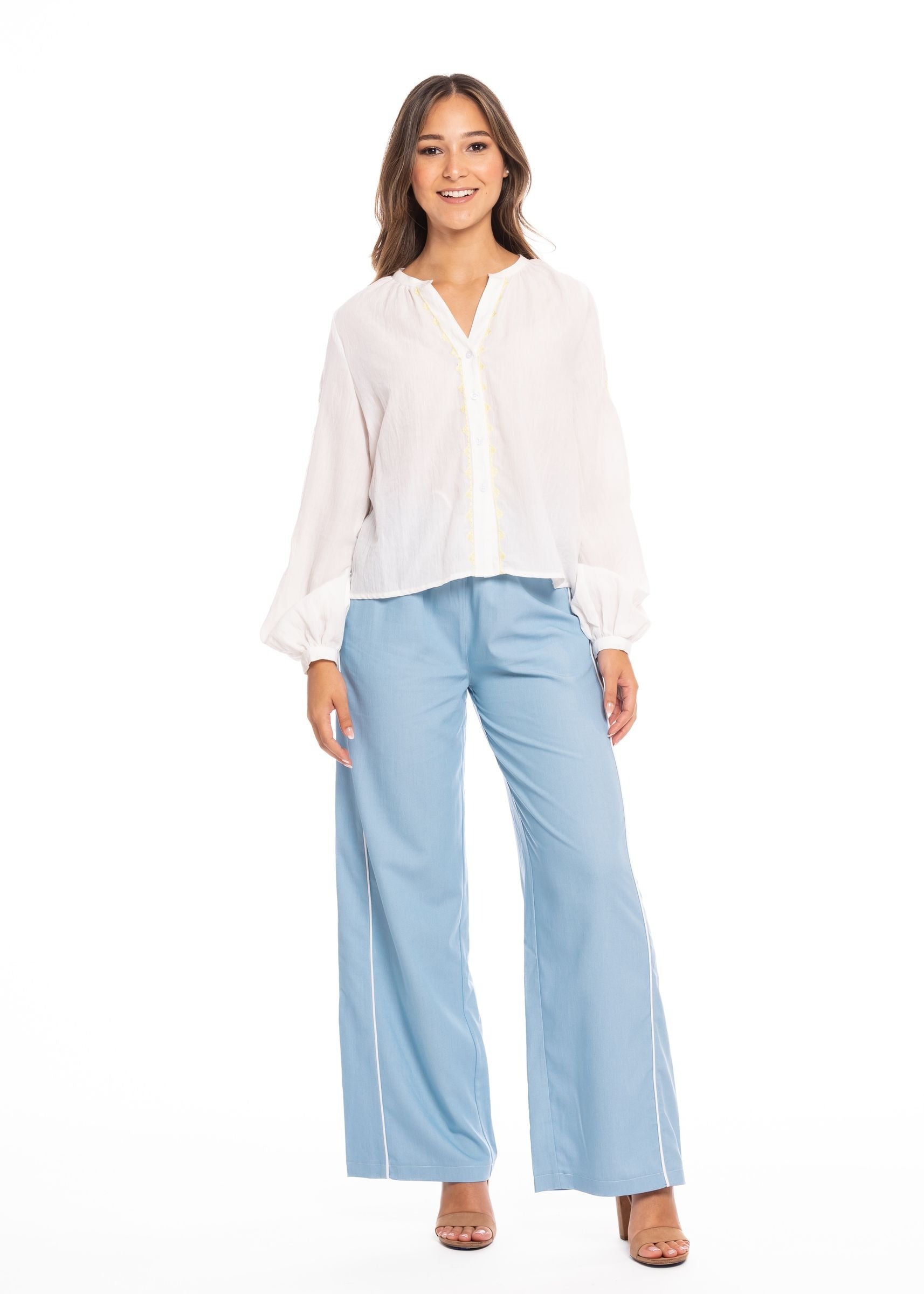 Blusa Essencia Mangas Largas Estampado para Damas
