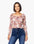 Blusa Essencia Mangas Largas Floral Ruche Para Damas