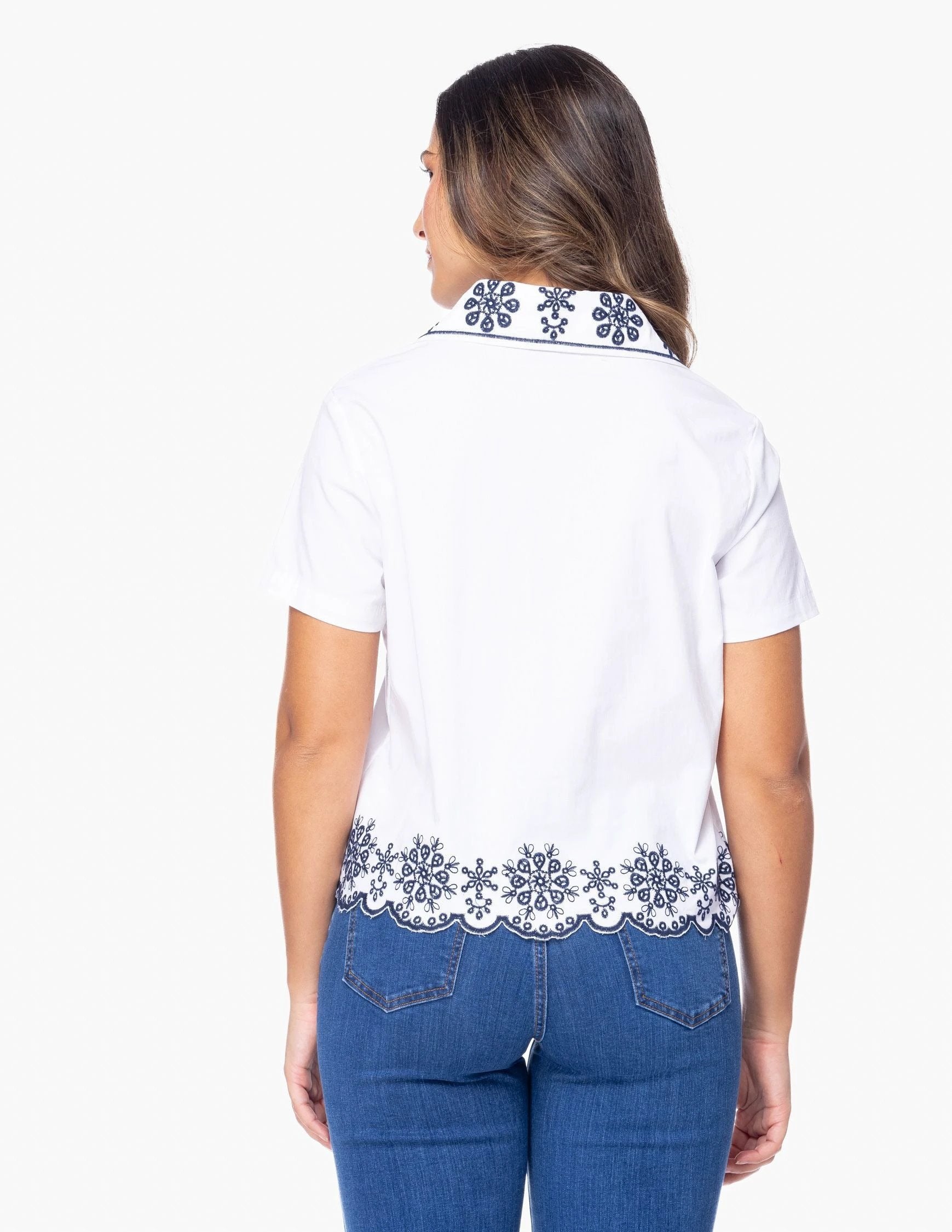 Blusa Essencia Mangas Cortas Bordados Para Damas by Essencia