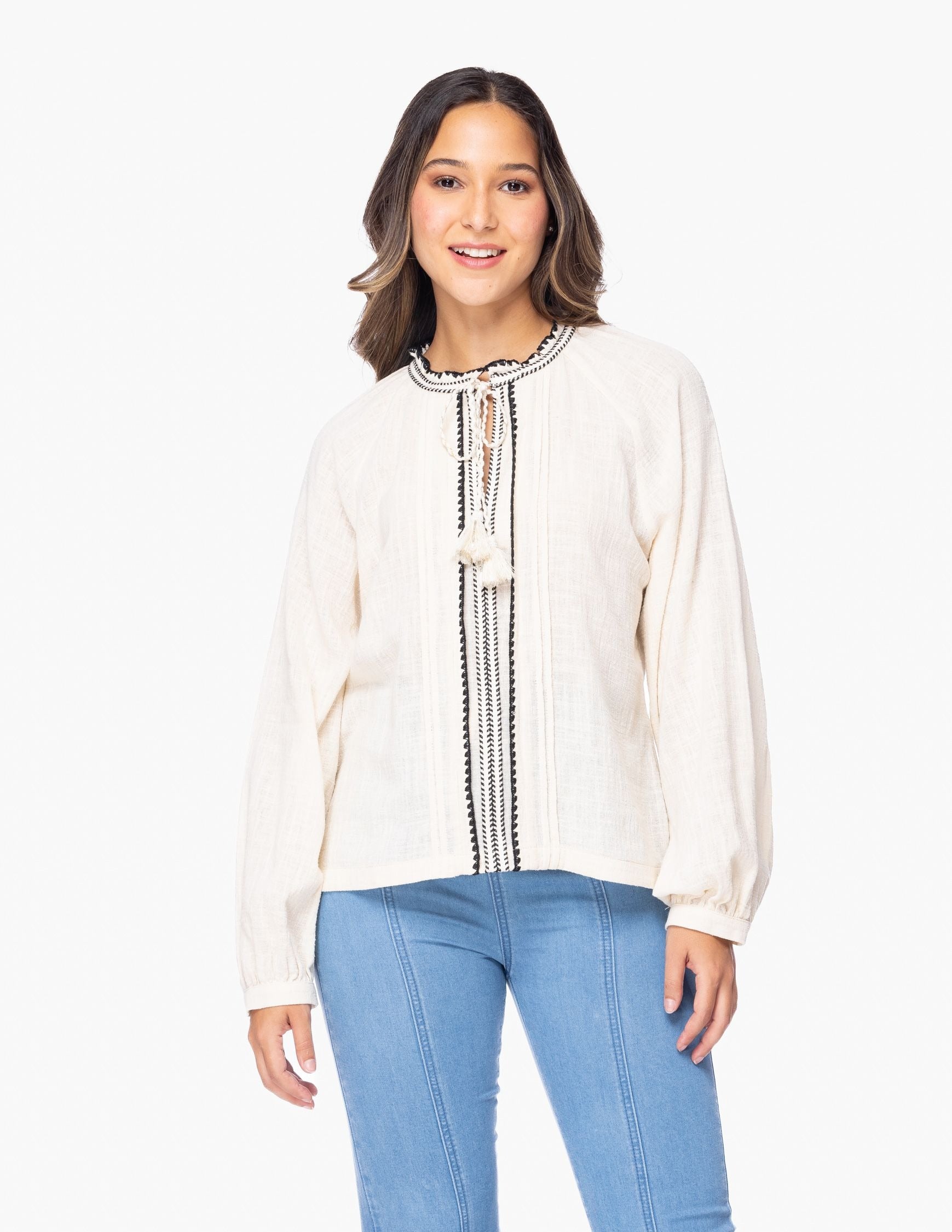 Blusa Essencia Mangas Largas Lisa Para Damas by Essencia