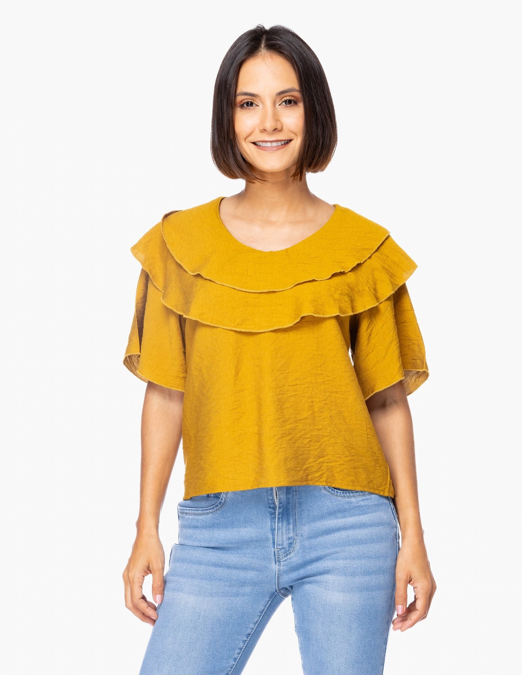 Blusa Essencia Mangas Cortas Vuelo Para Damas by Essencia