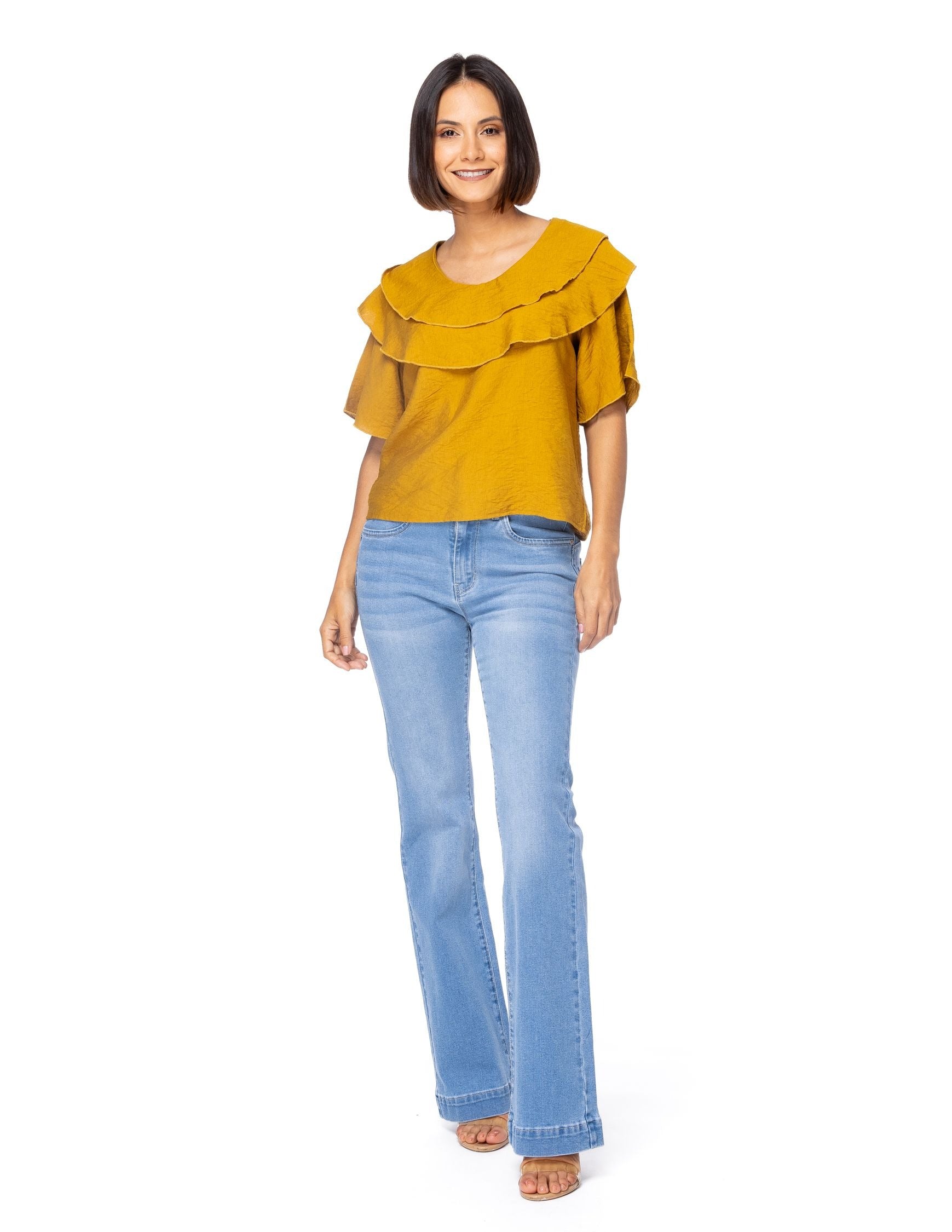 Blusa Essencia Mangas Cortas Vuelo Para Damas by Essencia