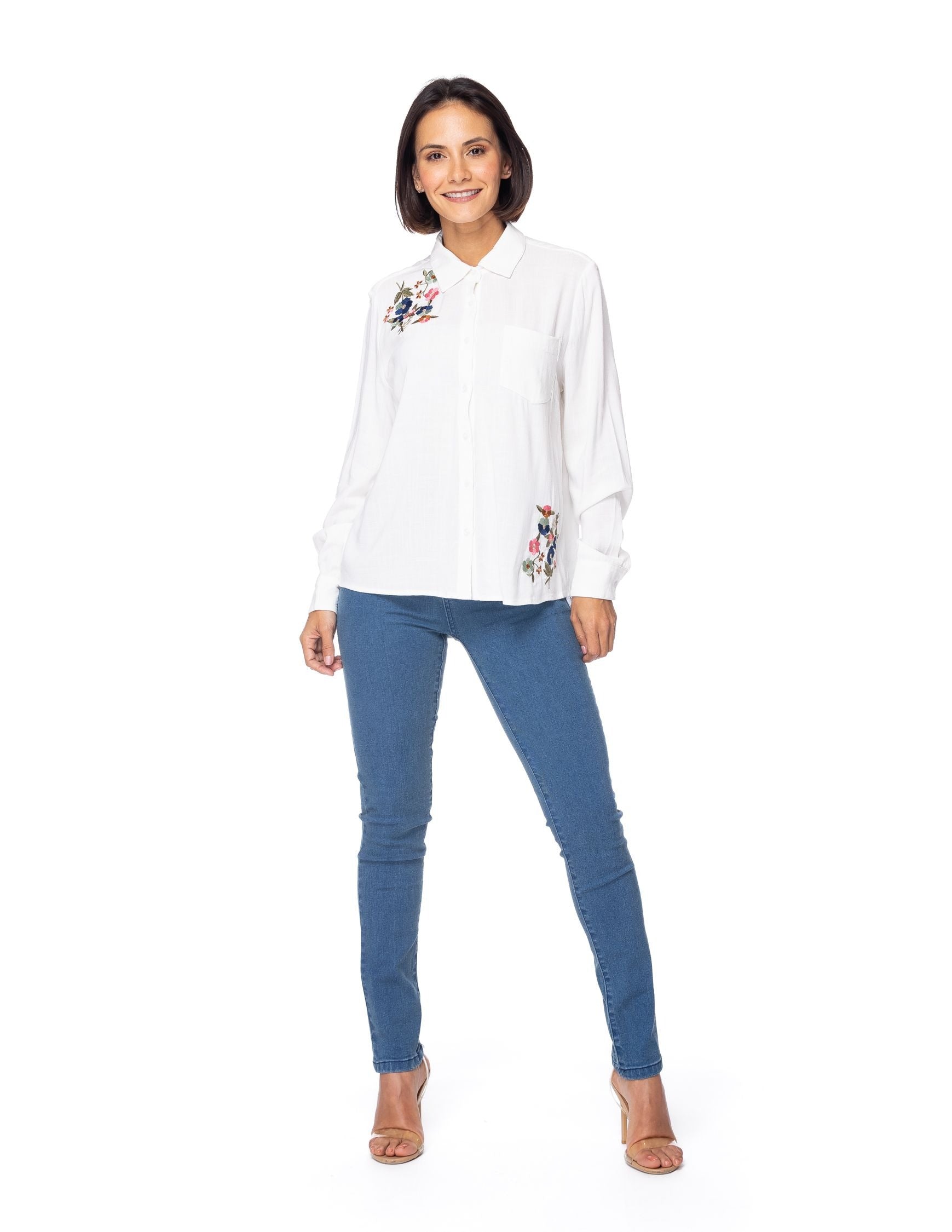Blusa Essencia Mangas Largas Estampado para Damas