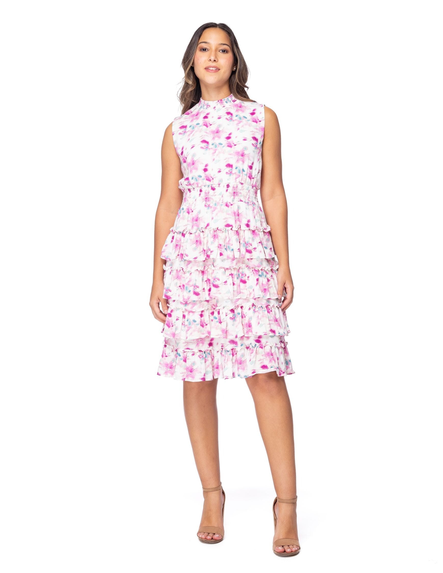 Vestido Essencia sin Mangas Estampado para Damas
