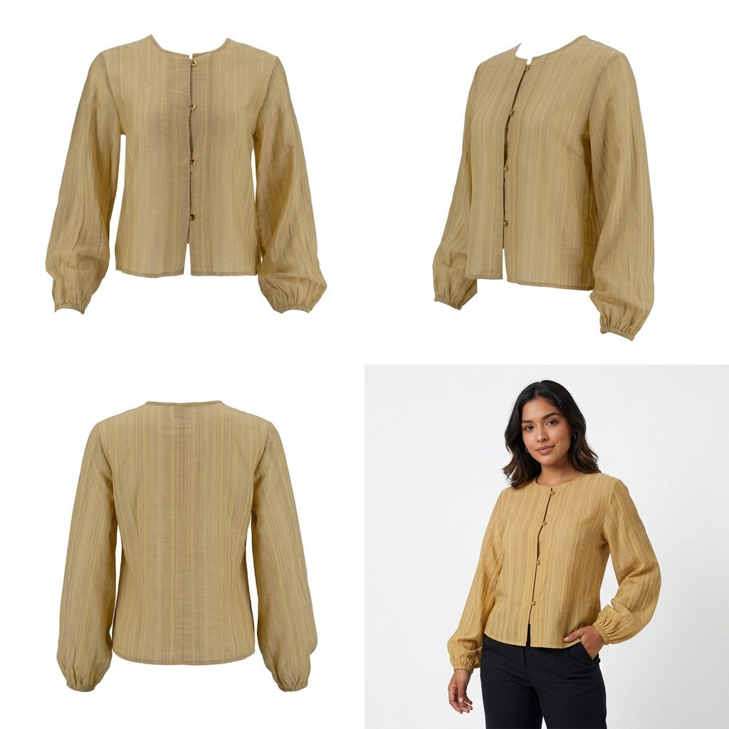Blusa Essencia Mangas Largas Rayas para Damas – vista 2