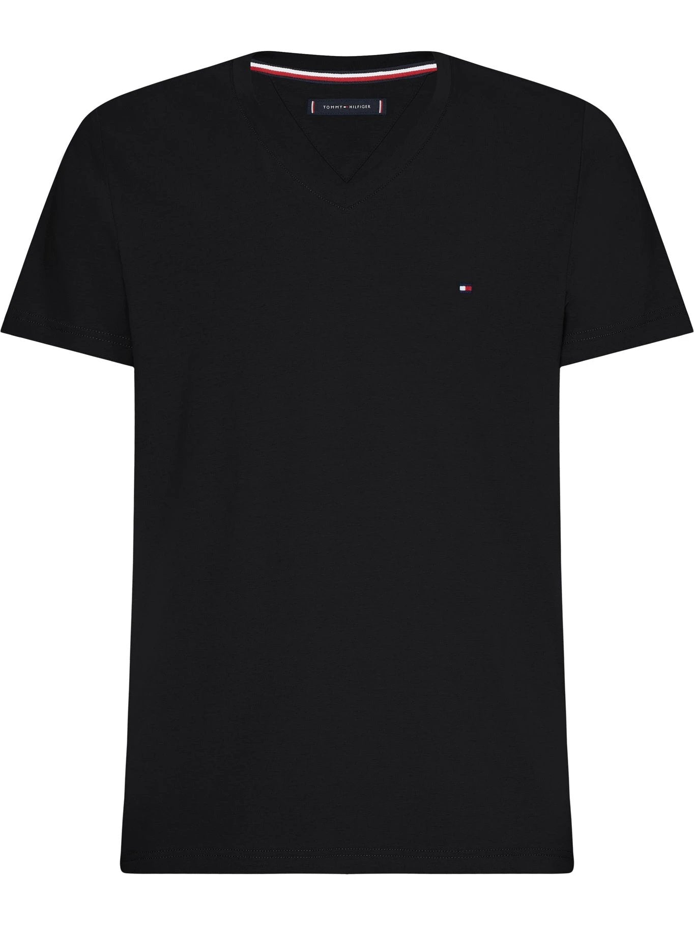 Camiseta Tommy Hilfiger Mangas Cortas Lisa Cuello V P/ Caballeros MW0MW10838-BDS by Tommy Hilfiger