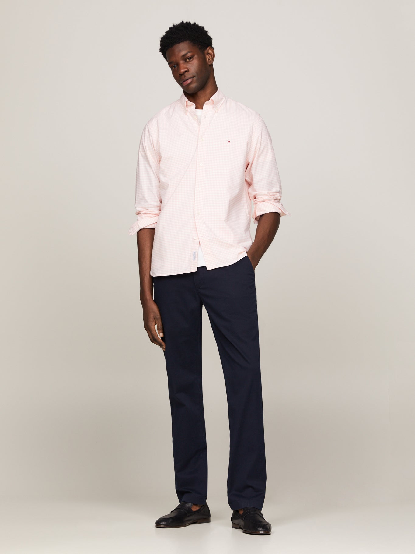 Camisa Tommy Hilfiger Mangas Largas Cuadros P/ Caballeros MW0MW33763 by Tommy Hilfiger