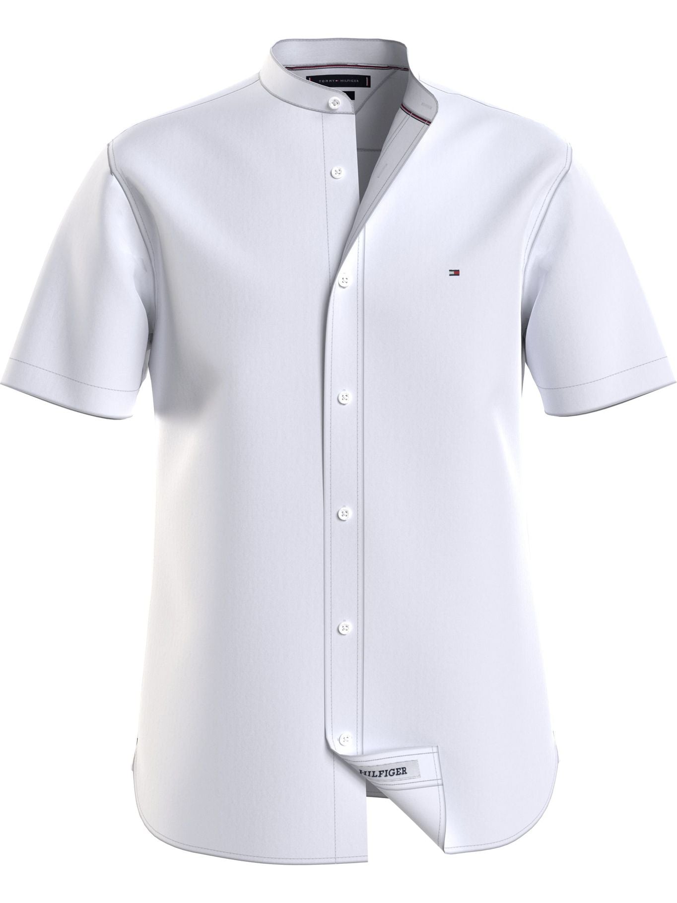 Camisa Tommy Hilfiger Mangas Cortas Cuello Chino Lisa P/ Caballeros MW0MW35275 by Tommy Hilfiger