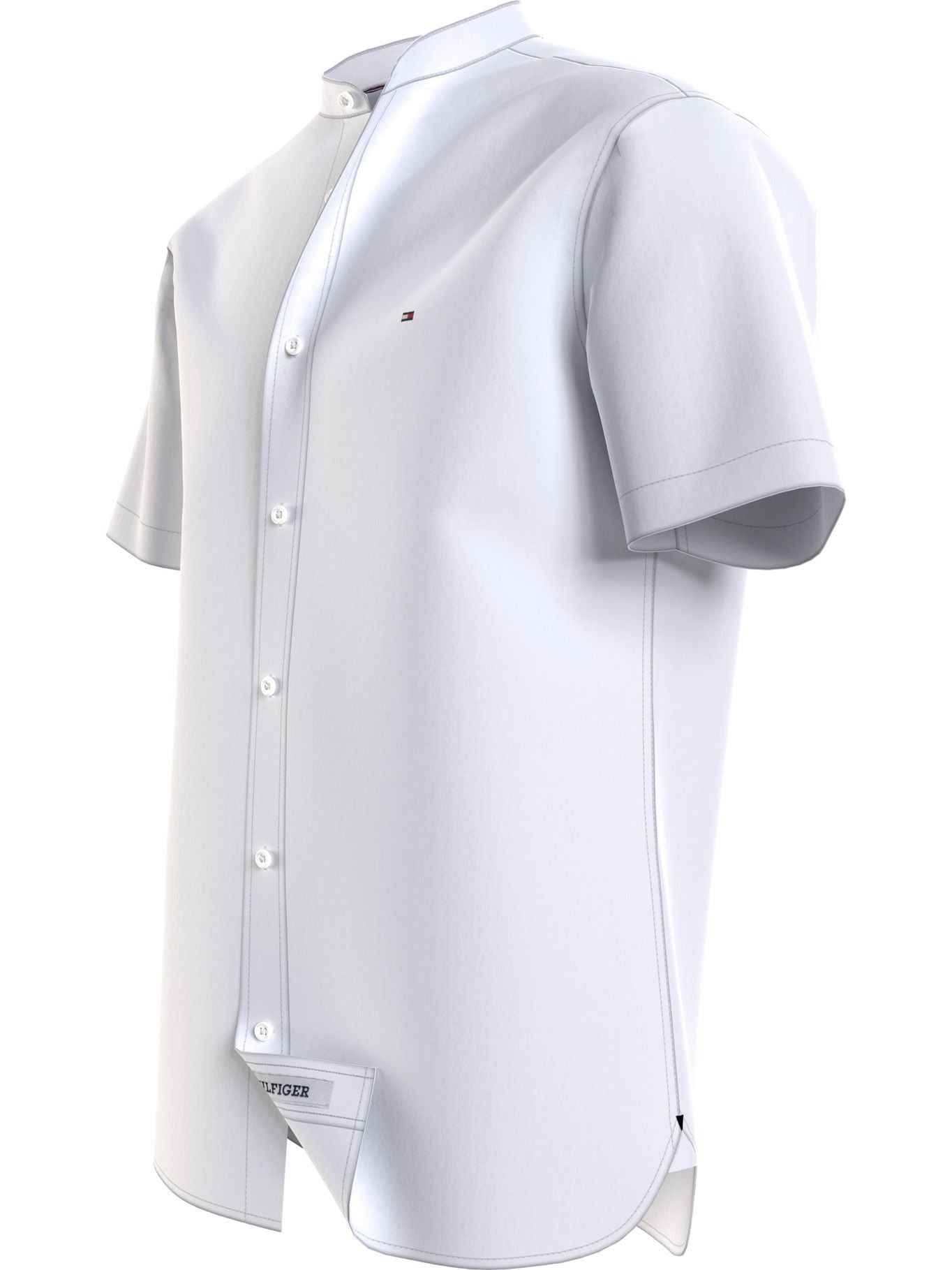 Camisa Tommy Hilfiger Mangas Cortas Cuello Chino Lisa P/ Caballeros MW0MW35275 by Tommy Hilfiger