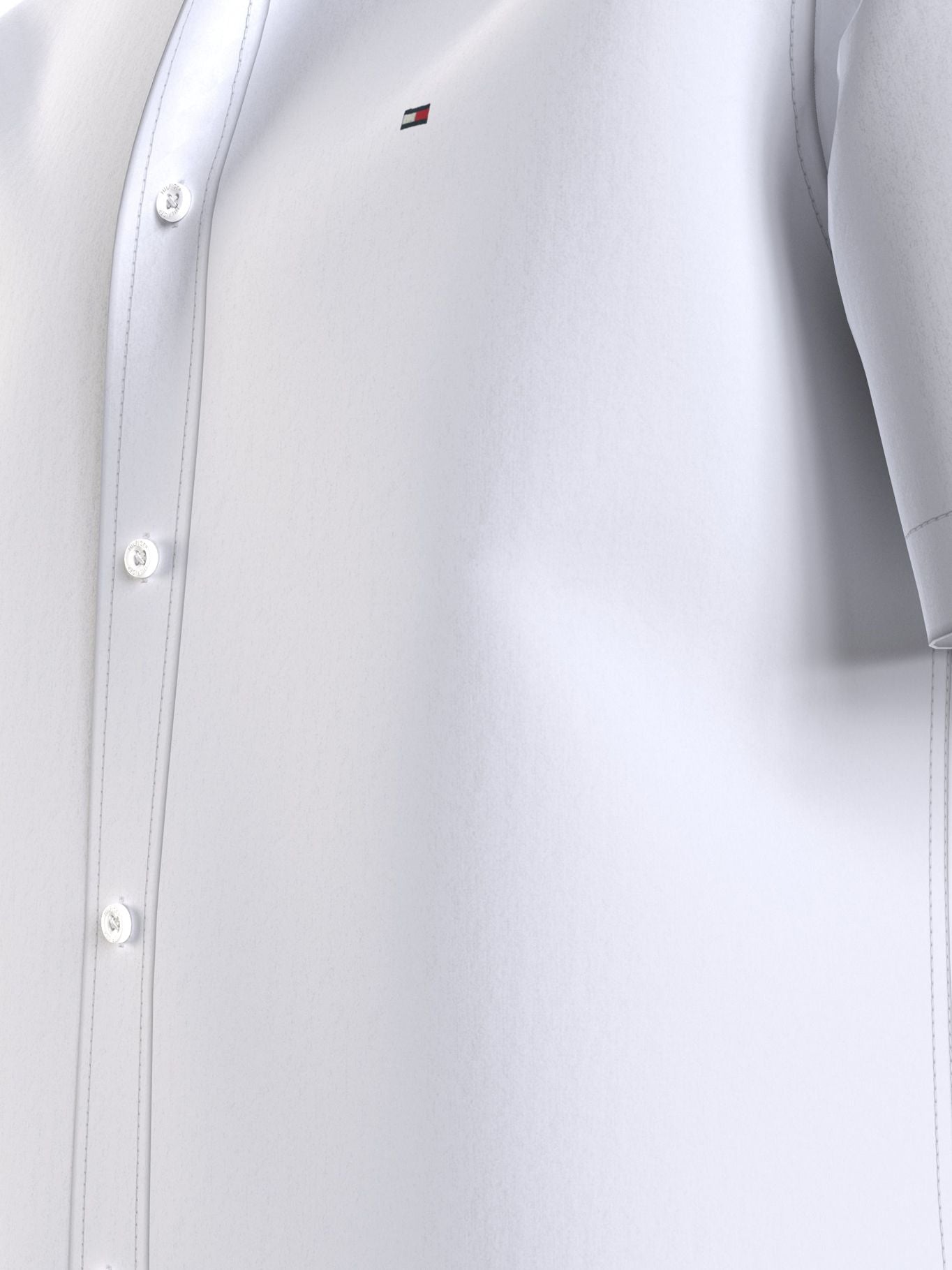 Camisa Tommy Hilfiger Mangas Cortas Cuello Chino Lisa P/ Caballeros MW0MW35275 by Tommy Hilfiger