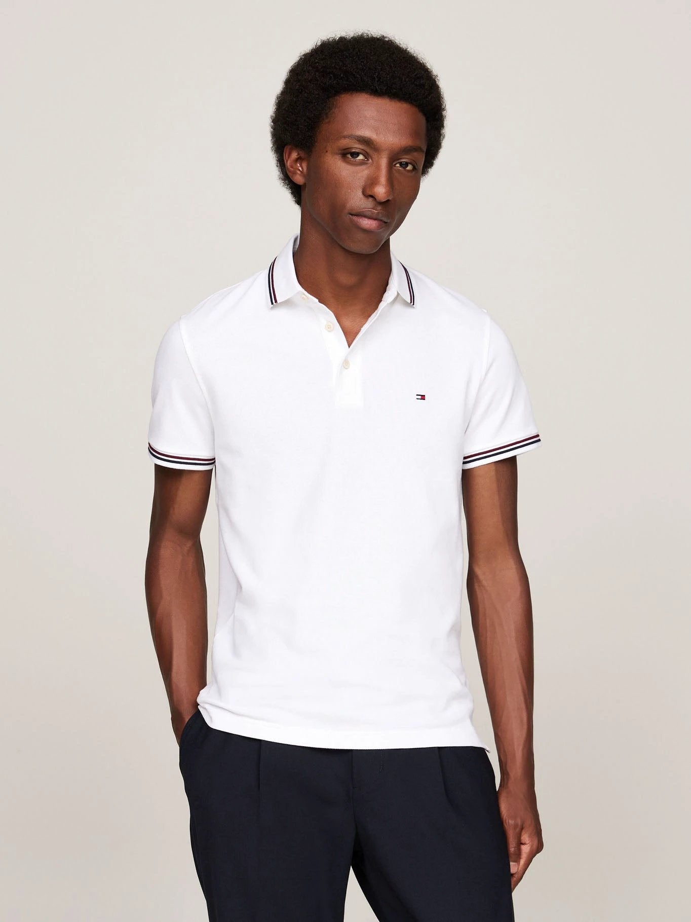 PoloShirt Tommy Hilfiger Mangas Cortas Liso P/ Caballeros by Tommy Hilfiger