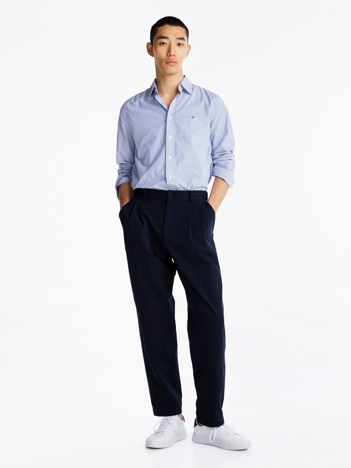 Camisa Tommy Hilfiger Mangas Largas Rayas Para Caballeros by Tommy Hilfiger