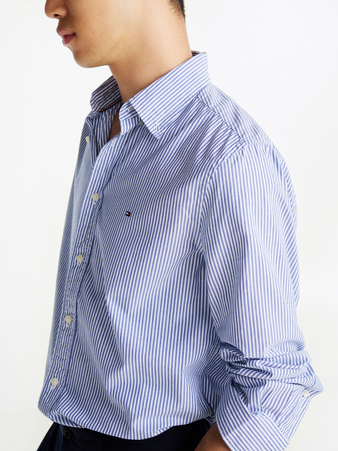 Camisa Tommy Hilfiger Mangas Largas Rayas Para Caballeros by Tommy Hilfiger