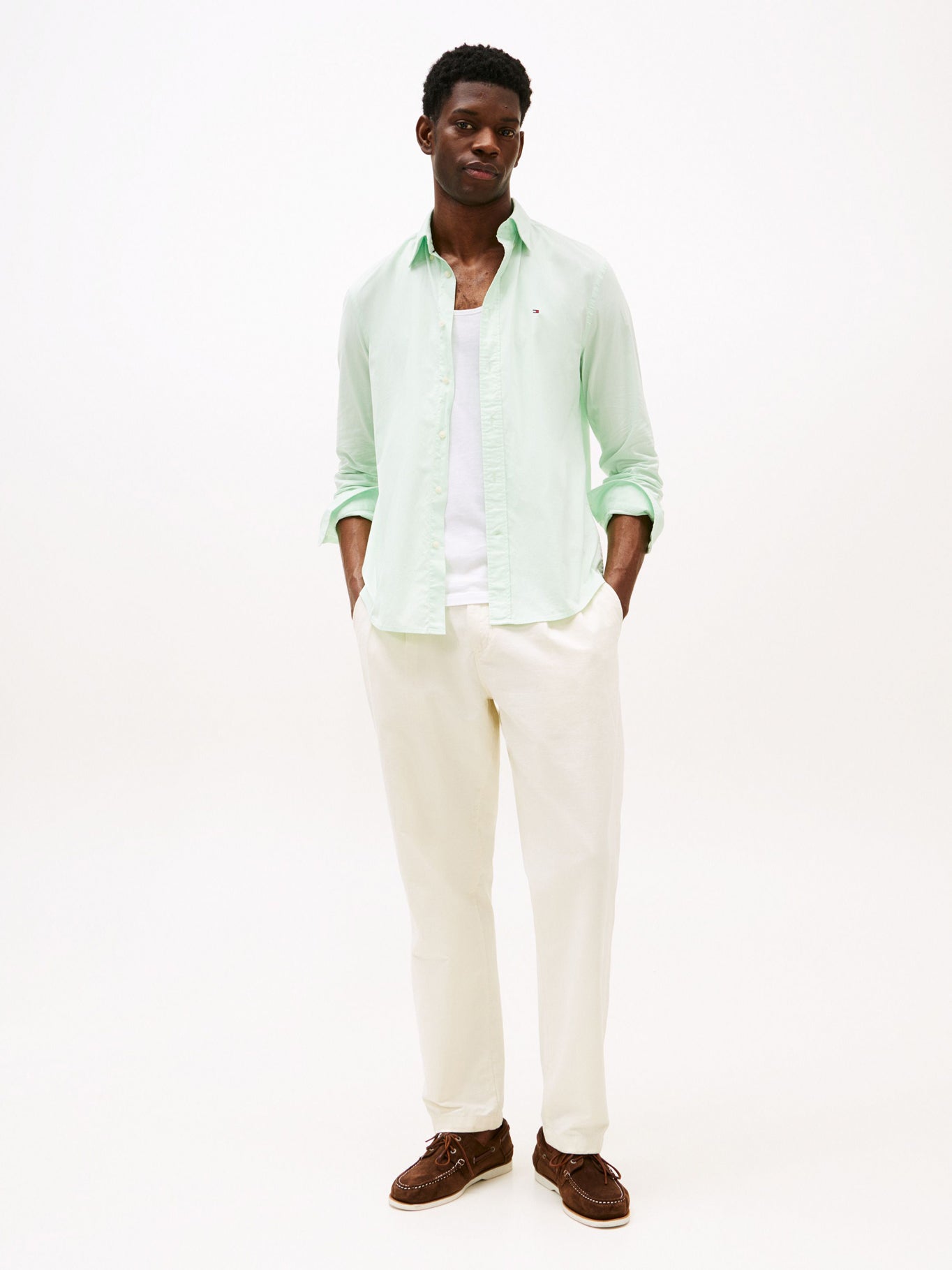 Camisa Tommy Hilfiger Mangas Largas Lisa Para Caballeros by Tommy Hilfiger