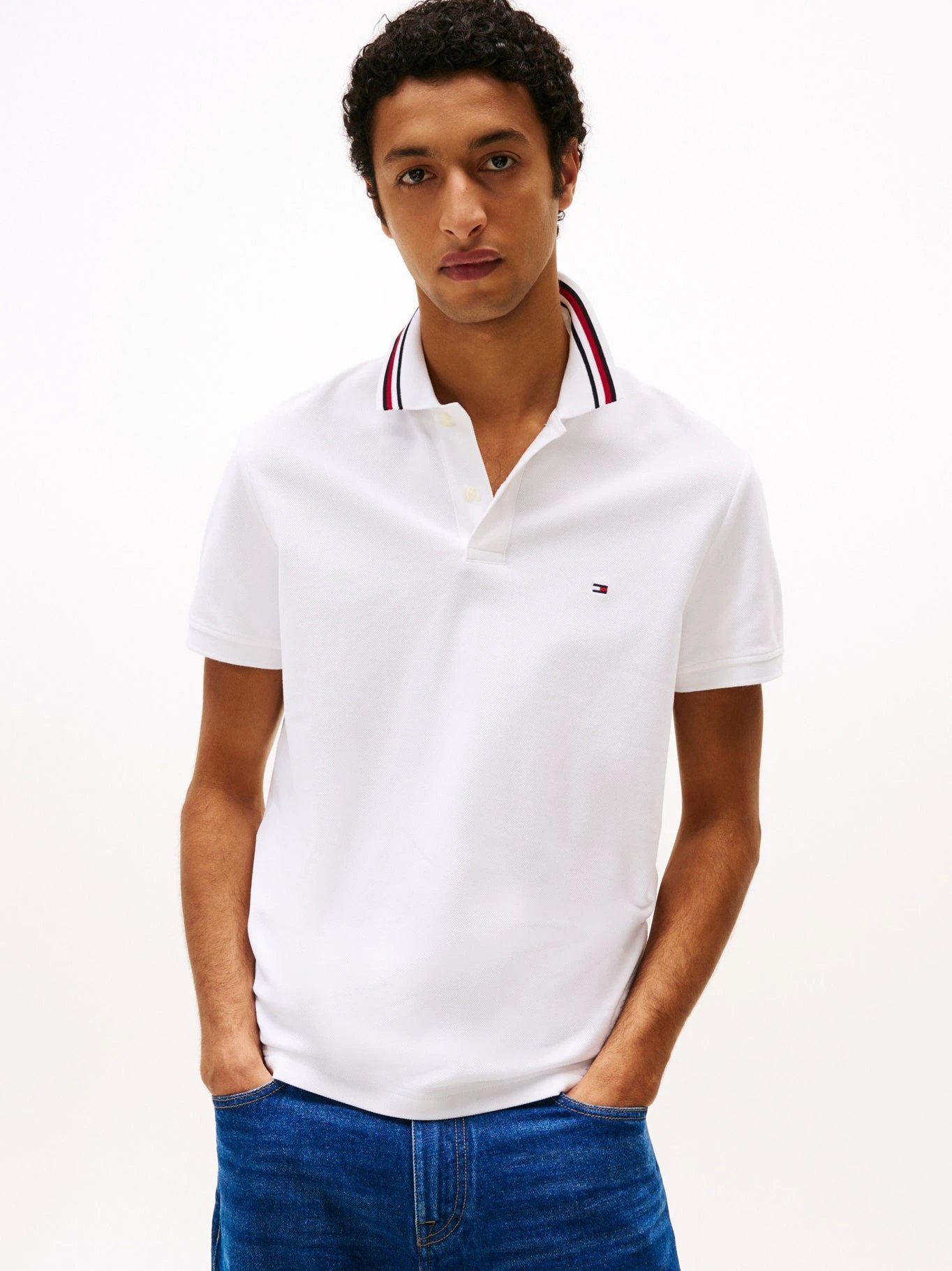 Poloshirt Tommy Hilfiger Mangas Cortas Liso Para Caballeros by Tommy Hilfiger